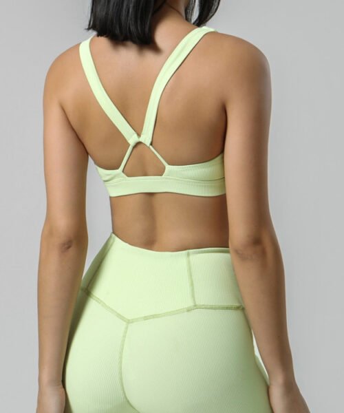 Custom Ribbed Fabric Yoga Bra