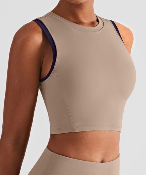 Wholesale Contrast Color Yoga Vest Manufacturer