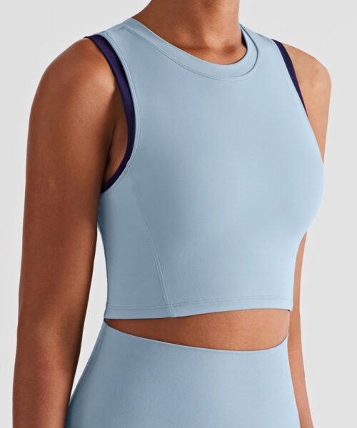 Wholesale Contrast Color Yoga Vest Manufacturer