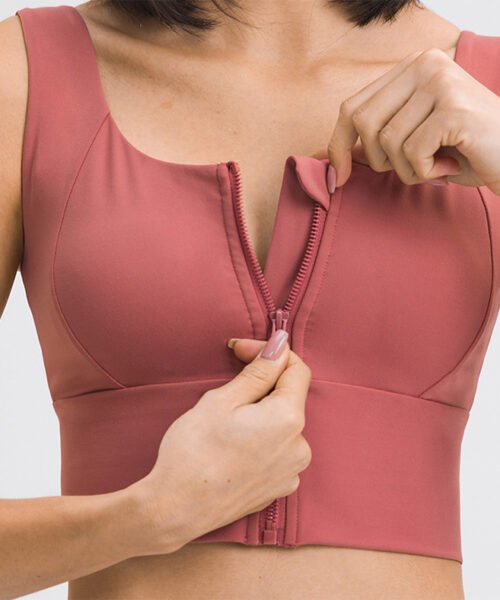Custom Sports Bras With Front Zippers Supplier
