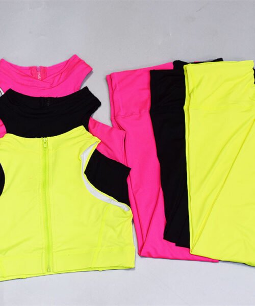Custom Fluorescent Color Yoga Suit Supplier