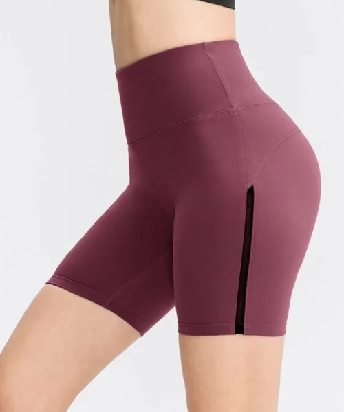 Wholesale Decorated Insert Mesh Yoga Shorts