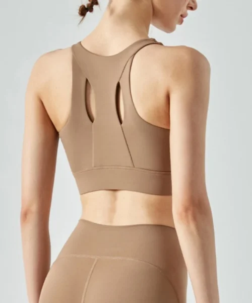 Wholesale High Impact Zip Up Sport Bra With Removable Pads