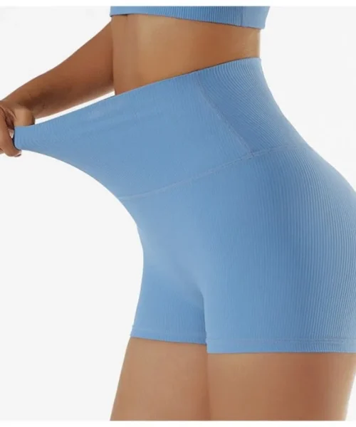 Wholesale Ribbed High Waist Yoga Shorts