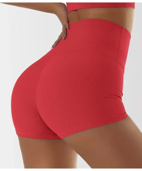 Wholesale Ribbed High Waist Yoga Shorts