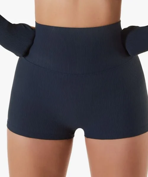Wholesale Ribbed High Waist Yoga Shorts