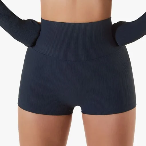 Wholesale Ribbed High Waist Yoga Shorts