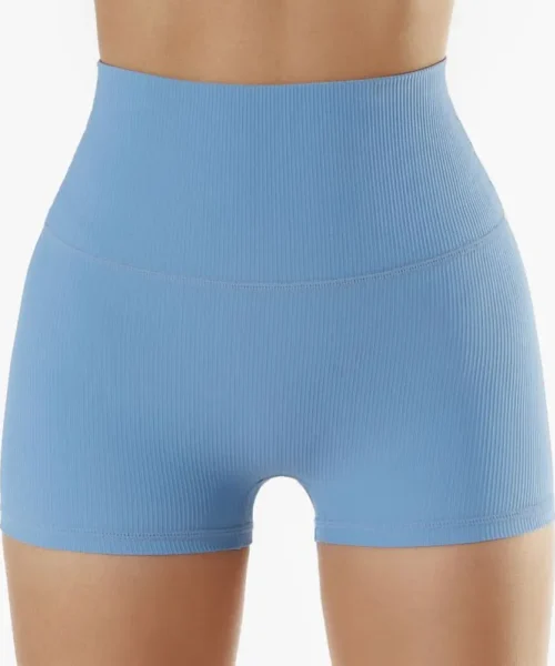 Wholesale Ribbed High Waist Yoga Shorts