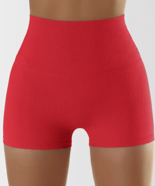 Wholesale Ribbed High Waist Yoga Shorts