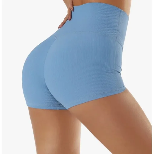 Wholesale Ribbed High Waist Yoga Shorts