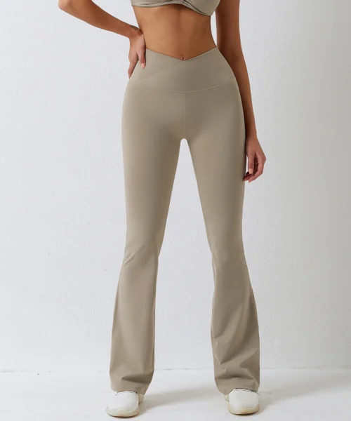 Wholesale V shape waist flared legging