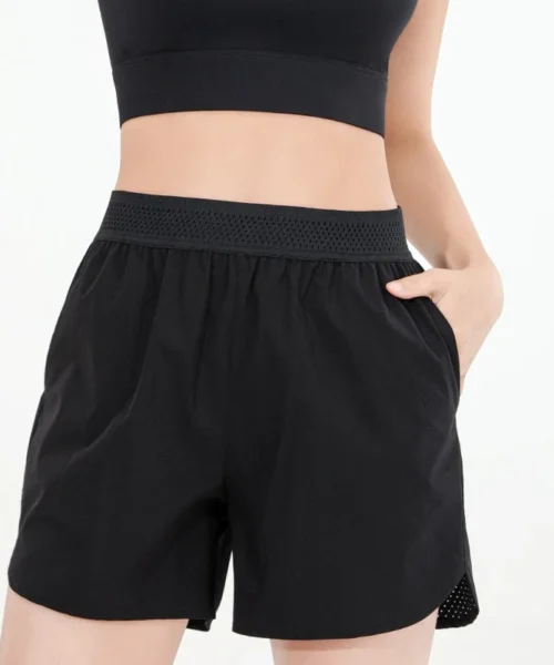 Wholesale breathable mesh yoga shorts