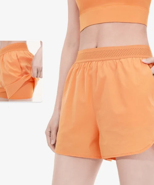 Wholesale breathable mesh yoga shorts