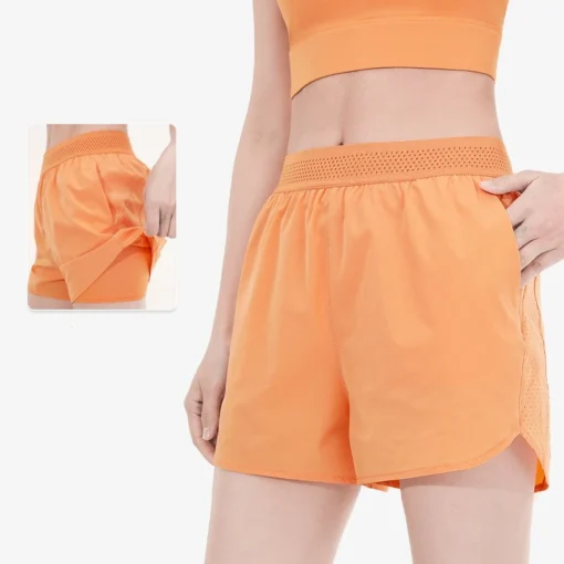 Wholesale breathable mesh yoga shorts