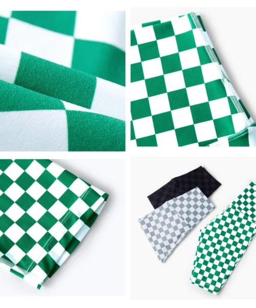 Wholesale checkerboard design five points yoga shorts