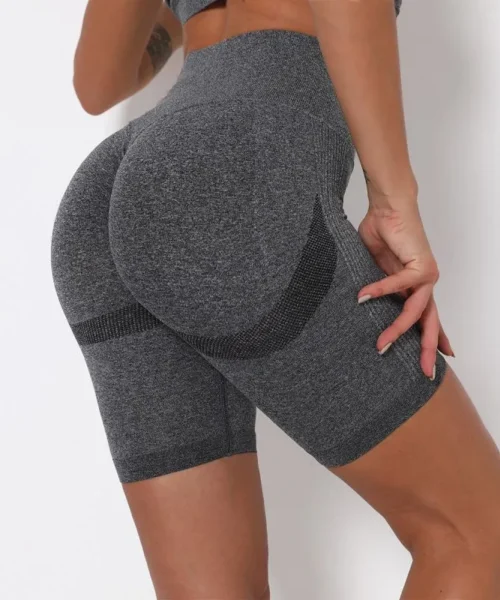 Wholesale scrunch butt lifting seamless yoga shorts