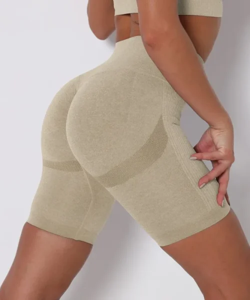 Wholesale scrunch butt lifting seamless yoga shorts