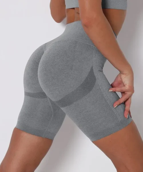 Wholesale scrunch butt lifting seamless yoga shorts