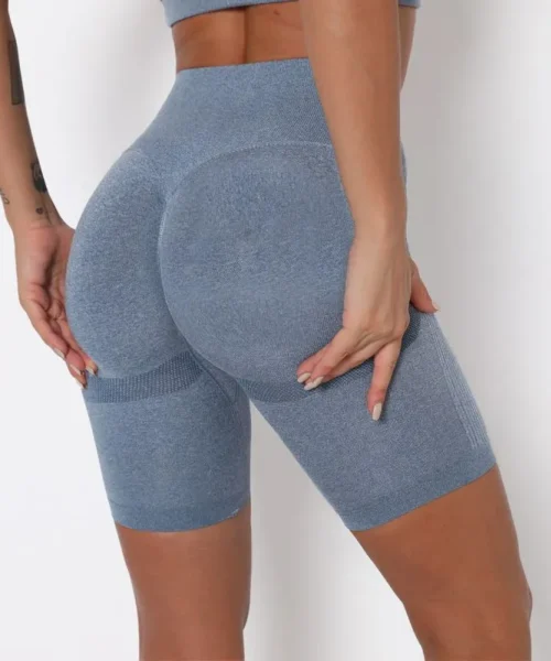 Wholesale scrunch butt lifting seamless yoga shorts