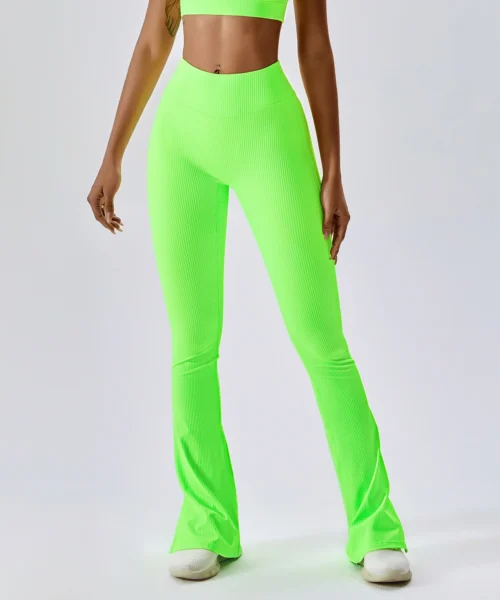 Wholesale slit leg opening flared legging