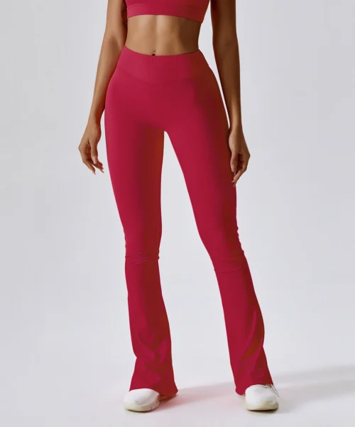 Wholesale slit leg opening flared legging