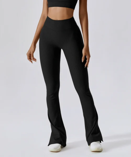 Wholesale slit leg opening flared legging