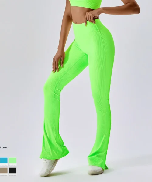 Wholesale slit leg opening flared legging