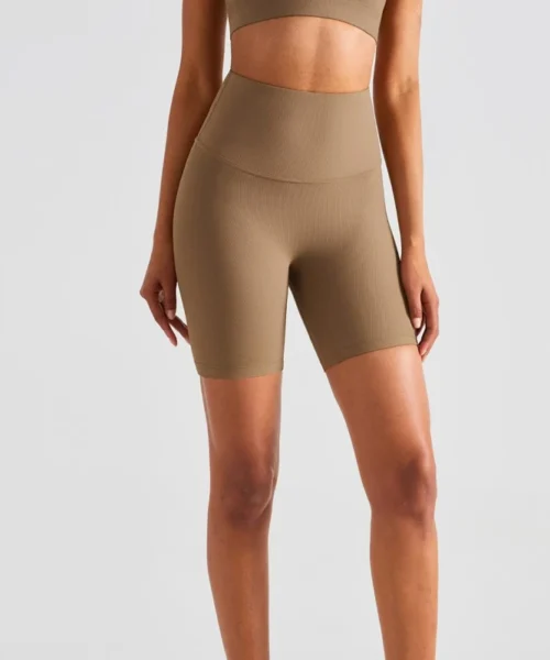 Wholesale ribbed three points yoga shorts