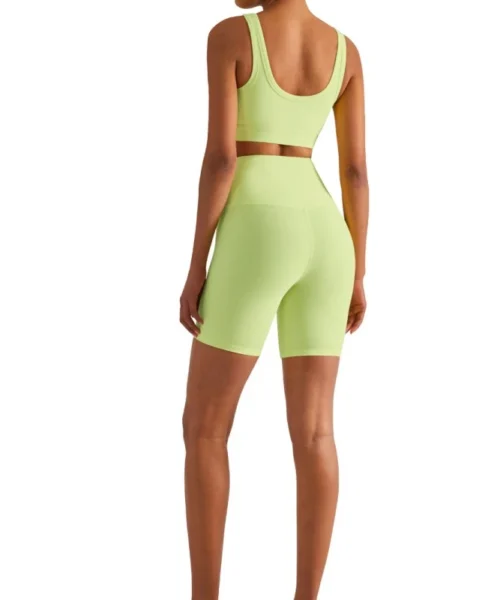 Wholesale ribbed three points yoga shorts